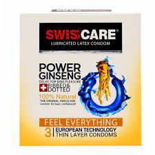 کاندوم مدل (Power Ginseng) Swisscare بسته 3 عددی